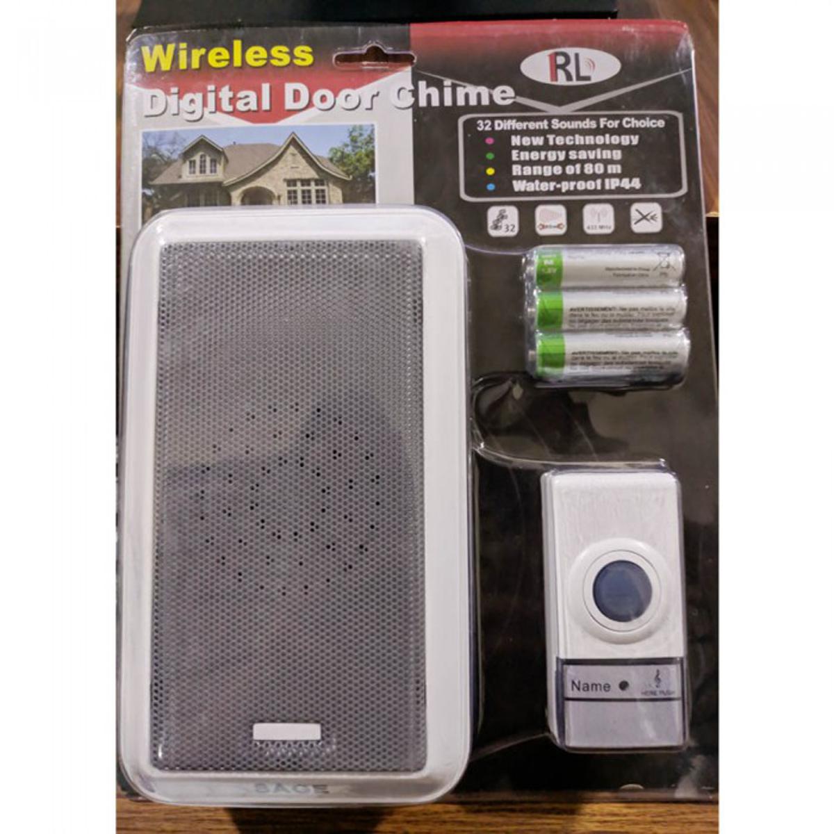 Portable Wireless Door Calling Bell With Remote Control - White