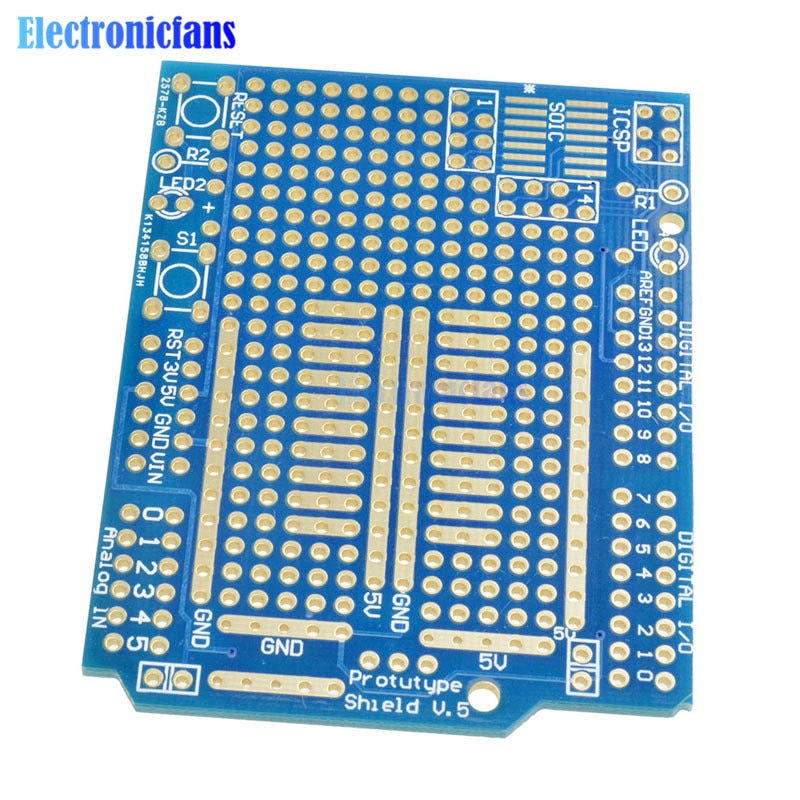 【Alizeker Mall】Prototype PCB For Arduino UNO R3 Board Fiber 2.54mm Pitch DIY. 