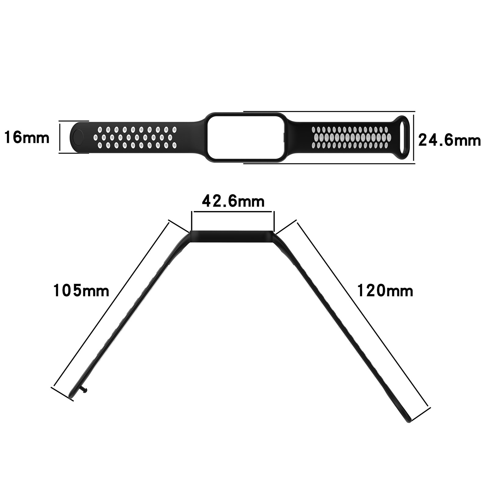 For Redmi Band 2 Loop Two-Color Breathable Silicone Watch Band. 