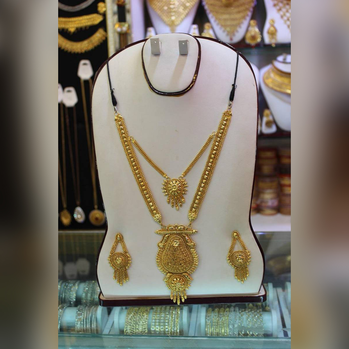 Indian Gold Plated Necklaces Set for Women