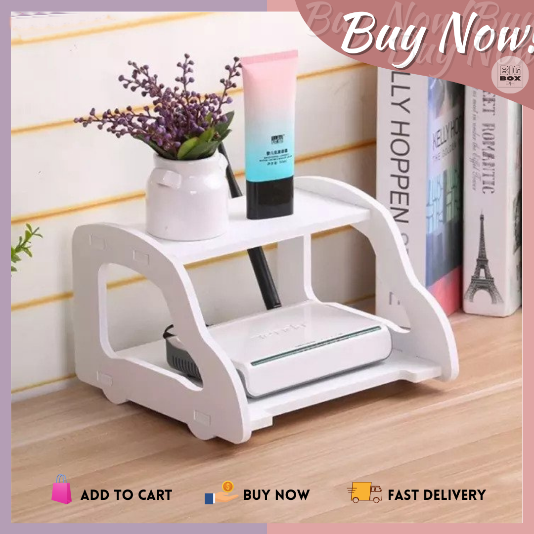 Wifi Router Stand Shelf Double Layer Wall Mounted Shelf Home decorator