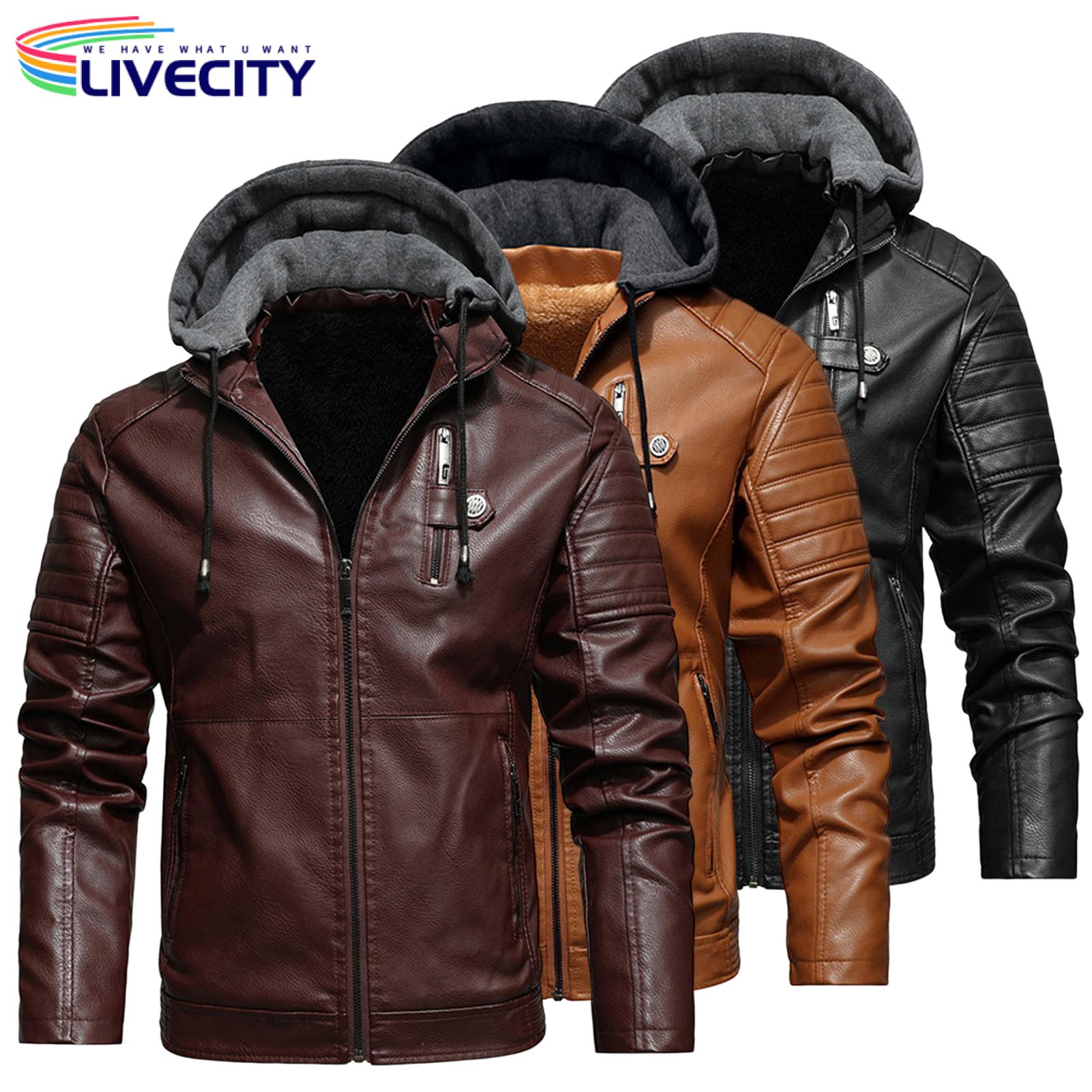 Men Windbreaker Plush Lining Straight Bottom Drawstring Jacket. 