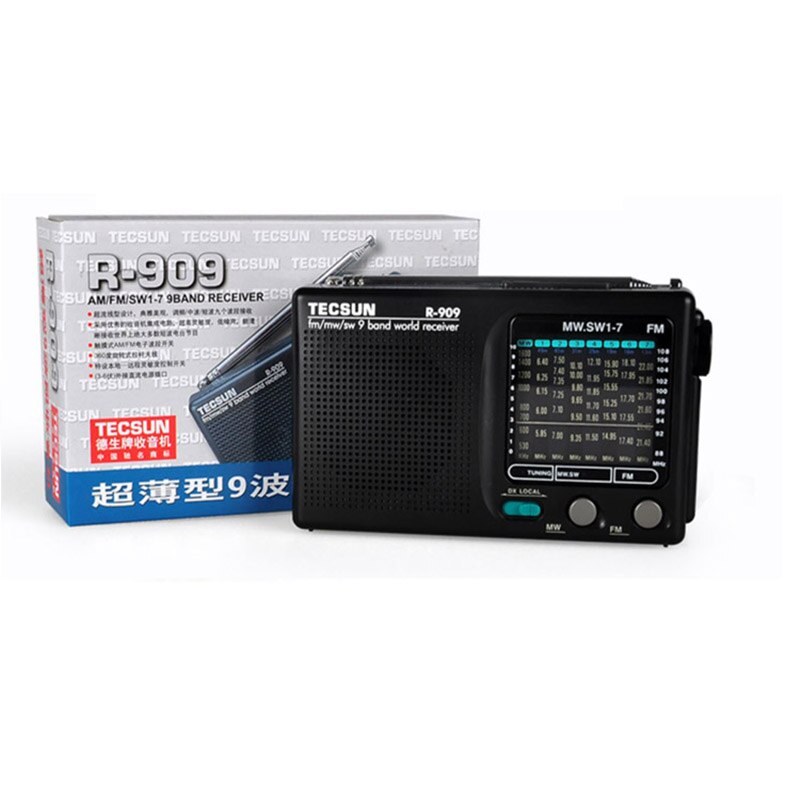 R-909 AM/FM/SM/MW (9 Bands) Multi Bands Radio Receiver Broadcast with Built-in Speaker. 