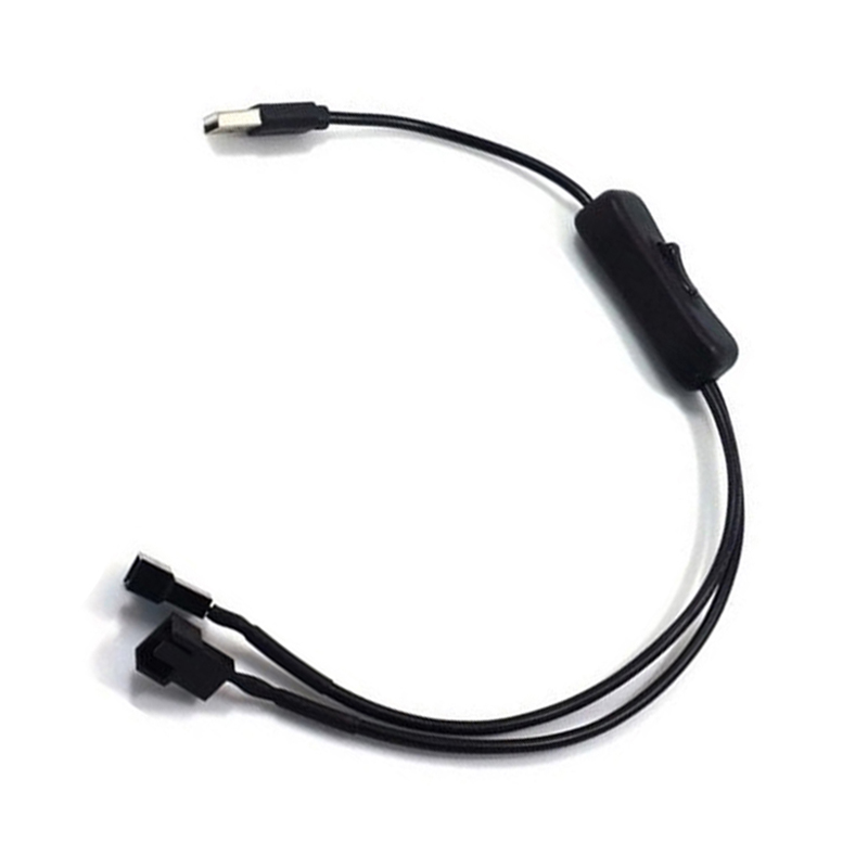 1 To 2 4 Pin USB Cable 12V To 5V Computer Case Fan Power Supply Fan Adapter Cable With On Off Switch Demoo. 