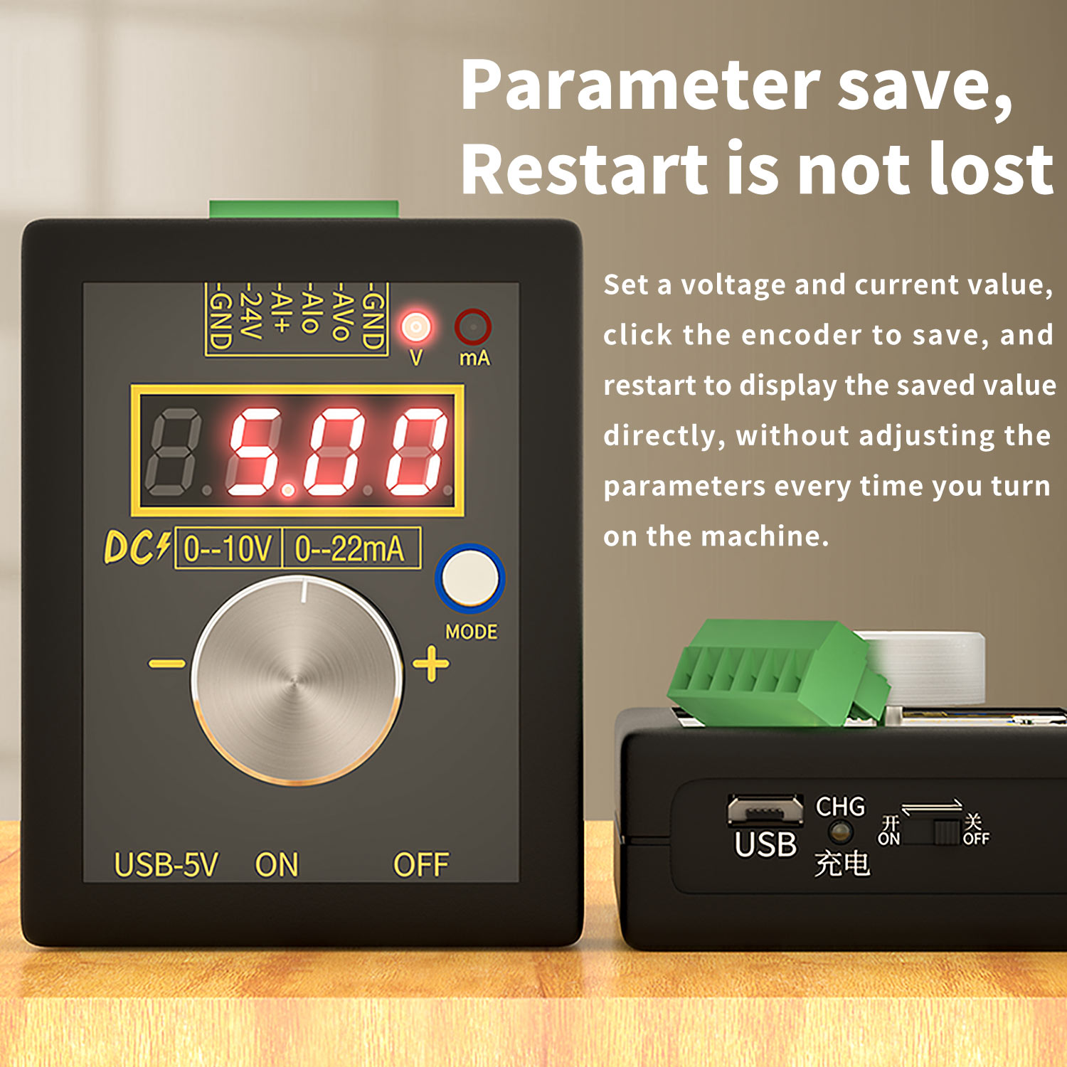 KOGEEK SG-002 Handheld Small Voltage Current Generator DC 0-10V 0-22mA Current Voltage Signal Producer - generator. 