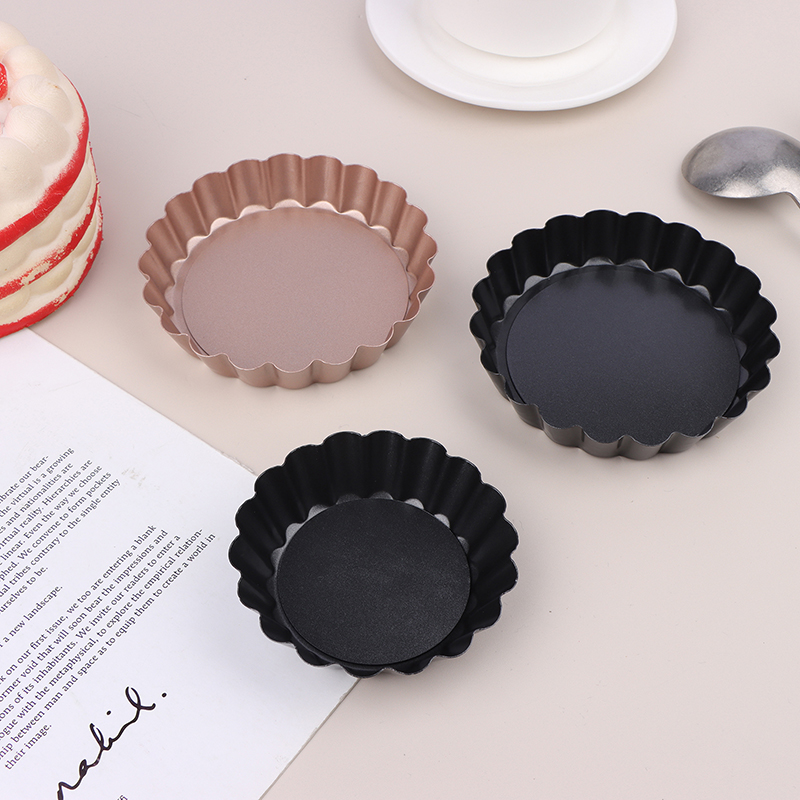 1Pc Mini Tart Pans Egg Tart Molds With Removable Bottom Non Stick Small Tart Mold Fluted Cupcake Tins Tart Pan Baking Mold Demoo. 