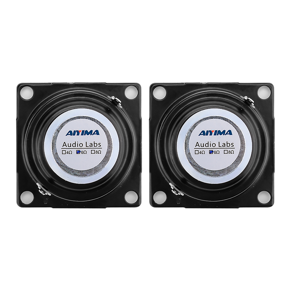 AIYIMA 2 Pcs 2 Inch Fever Full Range Mini Speaker Driver 6 Ohm 15 W Sound Amplifier Speaker Column DIY Home Loudspeaker Units. 