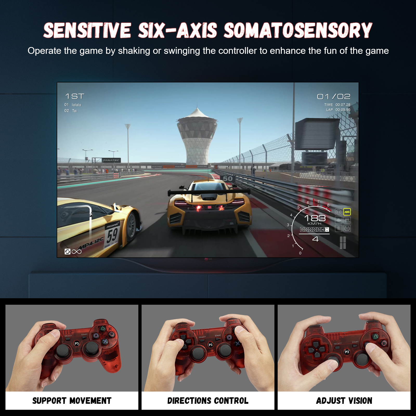 For SONY PS3 Bluetooth Controller Wireless For Play Station3 Joystick PC Gamepad Console 6-axis double vibration remote control. 