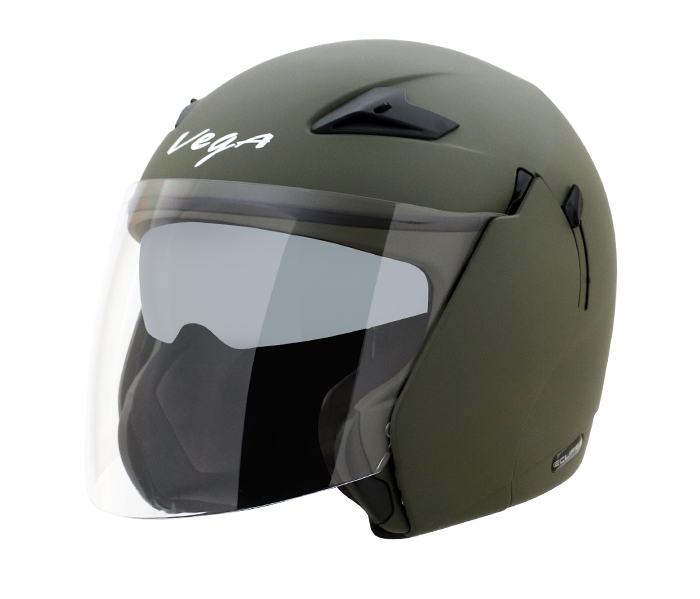 Vega Eclipse high performance stylish helmet, Original, Solid Army green