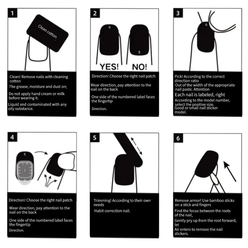 Handmade French Nails With Design Reusable Nail Set Press On Full Cover Acrylic Artificial Wearable XS S M L Size Nails Art. 