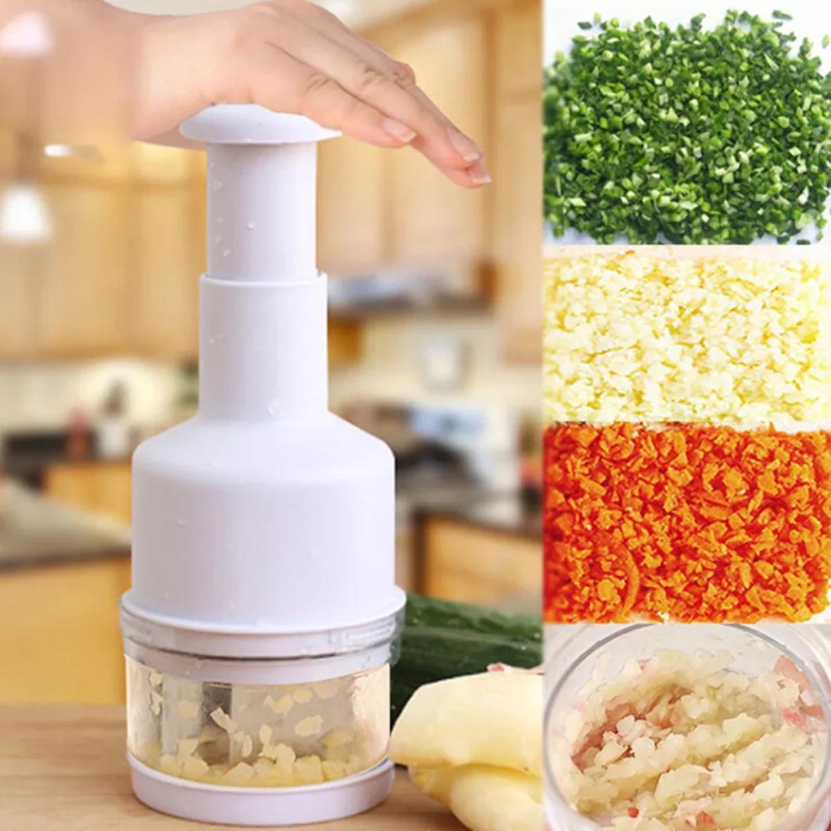 New Kitchen Pressing Vegetable Onion Garlic chili Food Slicer Chopper Cutter Peeler Dicer Home Kitchen Tool Random Color. 