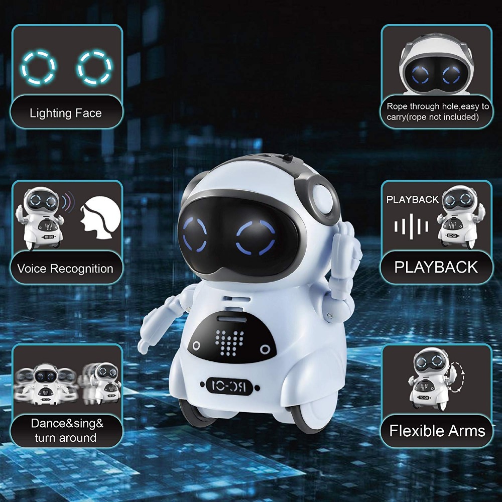 Children's Robot Can Talk Interactive Dialogue Voice Recognition Recording Singing And Dancing Storytelling Mini Smart Robot Toy. 
