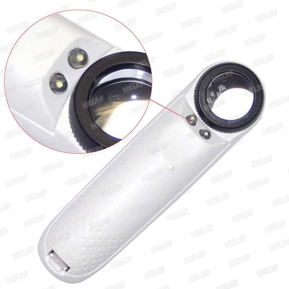 【happy one】Magnifying Glass 40X Handheld Magnifier Loupe Lens 21mm MG6B-1B Microscope Lapop Magnifying Tools. 