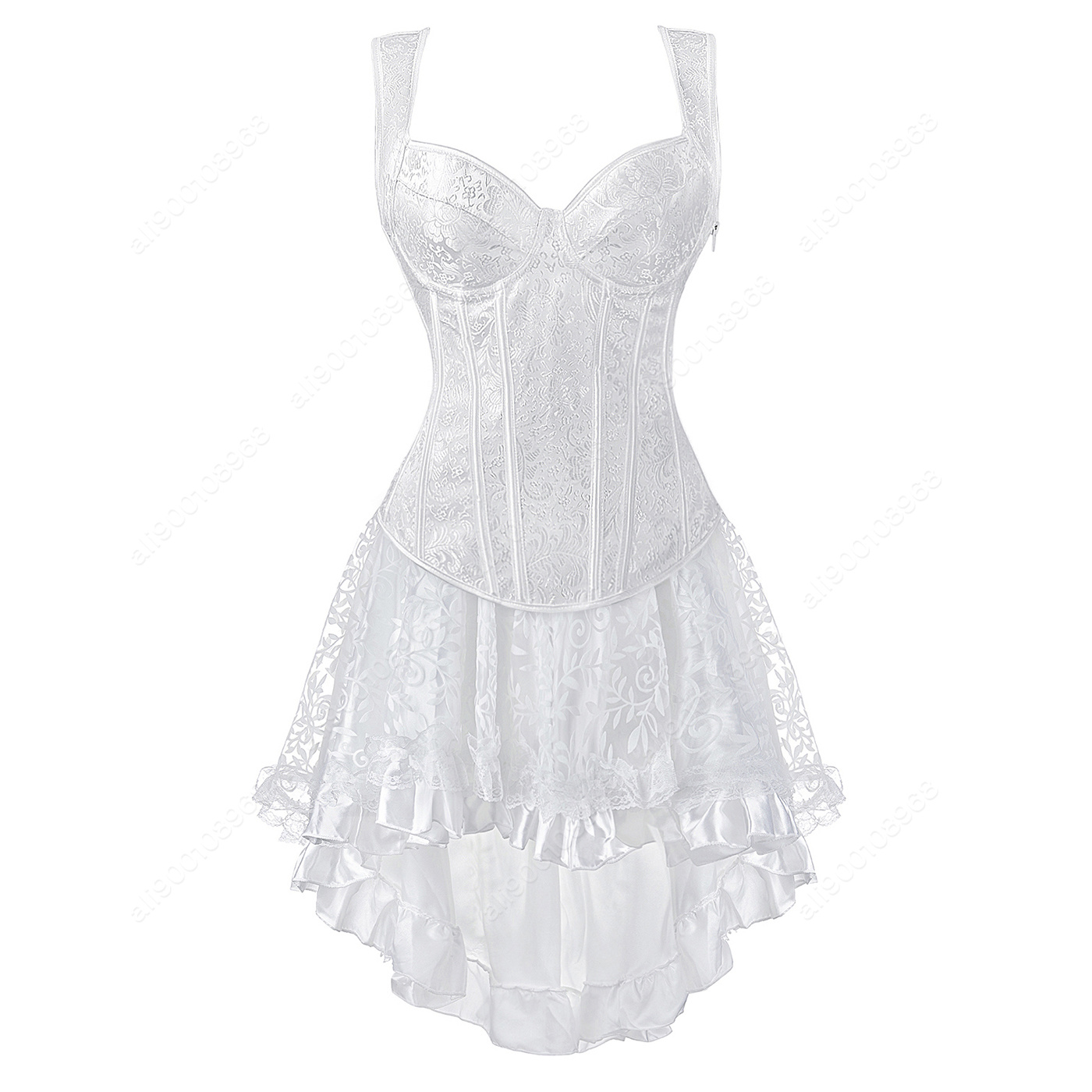 Gothic Corset Dress Women Black Corset with Straps Lace Skirt Burlesque Costume Steampunk Corset Top XS-7XL Plus Size. 