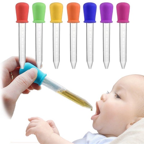 1 Ps Baby Medicine Dropper 5ml Clear Silicone Plastic Pipette Liquid Food Feeding Droppers Burette (Color as per Stock)
