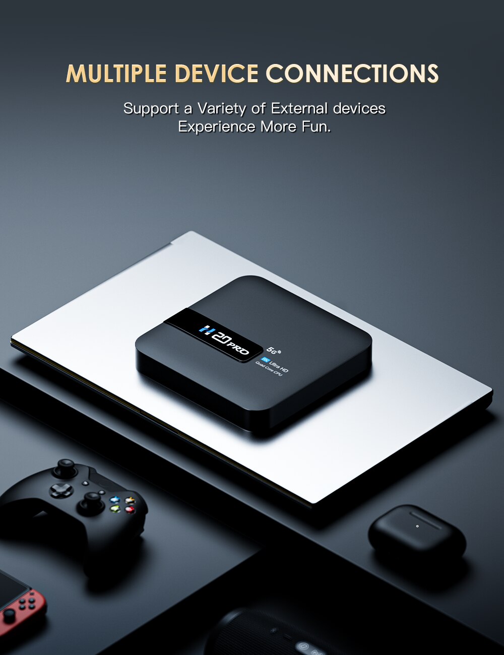 HONGTOP H20PRO Smart TV Box WiFi6 Android 10 6K 4K 3D Media Player TV Box Android 2.4G 5G WIFI Very Fast 1080P Set Top Box. 