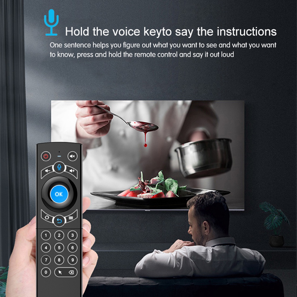 G21 Pro Voice Remote Control 2.4G Wireless Keyboard Air Mouse(Blue). 