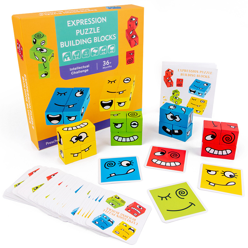 Emoji Cube face Game for Kids | Expressions Matching Block Puzzle Toy Toddler Toy | Cute Face Changing Cube. 