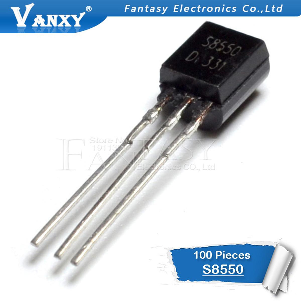 【happy one】100pcs S8550 TO92 S8550D TRANSISTOR (PNP) 40V and