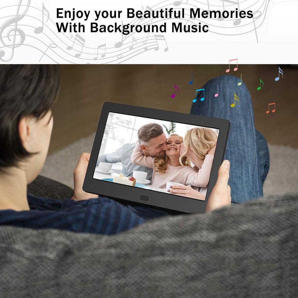Digital photo frame with LED display Versatile Multifunctional Portable LED electronic album Touchscreen High-resolution Picture MP4 player with LED display for Home decoration Gift for friends and family Displaying memories Office display Photography. 