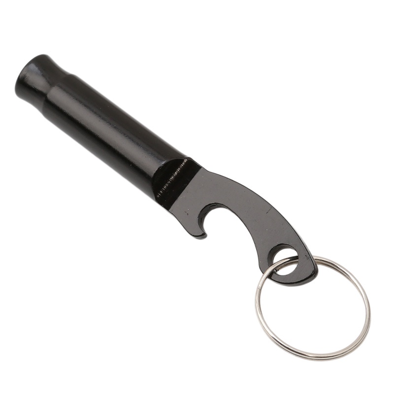 Aluminium Bottle Drinks Can Jar Opener Keyring Keychain Whistle Open Tool. 