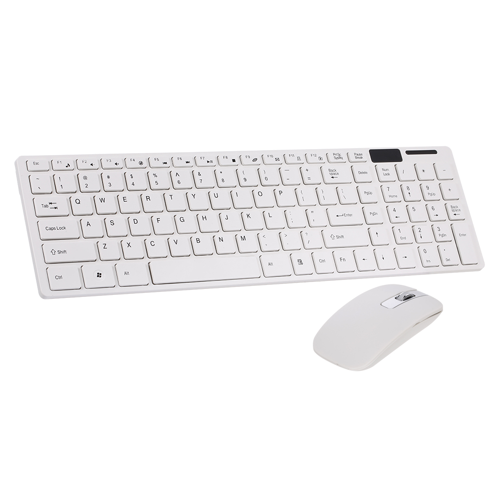 HXSJ  Keyboard Mouse Combo 2.4GHz  Keyboard 1200DPI Optical Mouse for Home Office Use Share 1 USB Receiver, Black. 