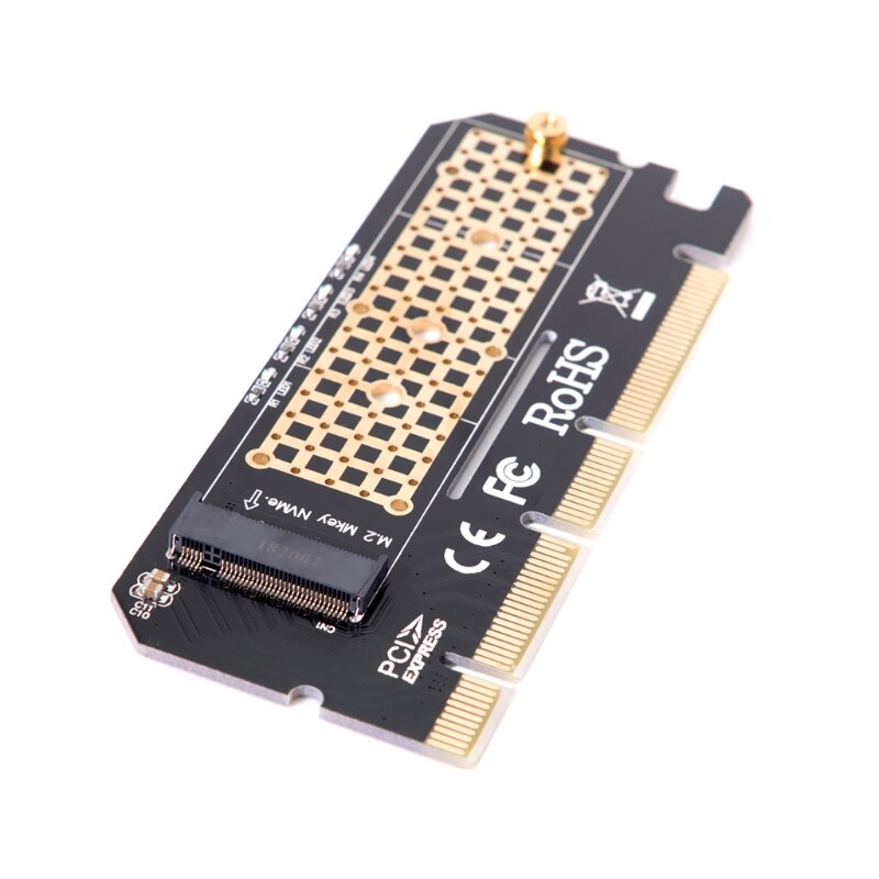 M.2 SSD Adapter Card for M.2 NVME SSD to PCIE Adapter, with LED Indicator Lamp for Windows, Mac Linux OS. 