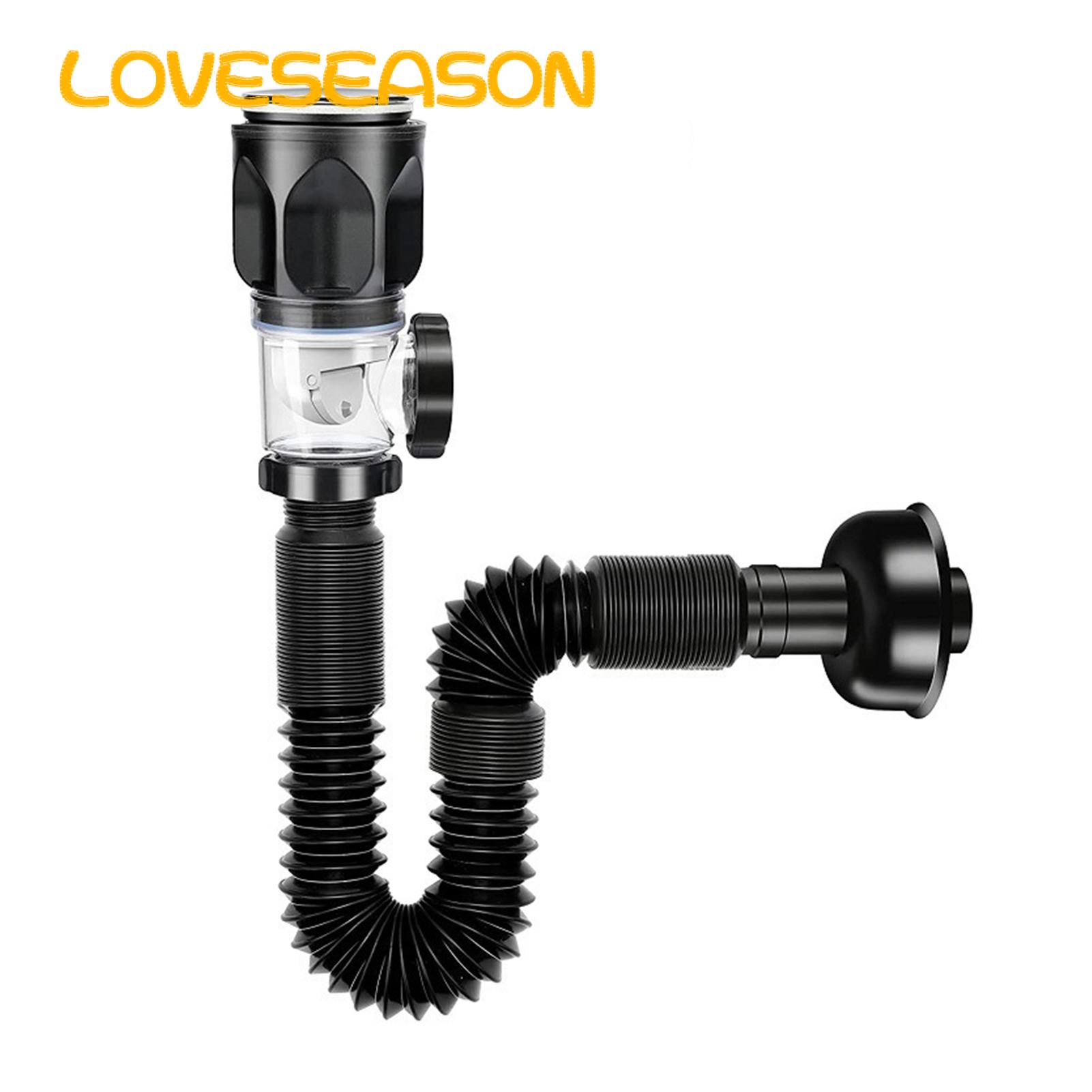 Sink Drain Pipe Easy Install Anti-clog Sink Drain Kit Universal Leak Resistant Bathroom Pipe for No-tool Sink Trap Installation. 