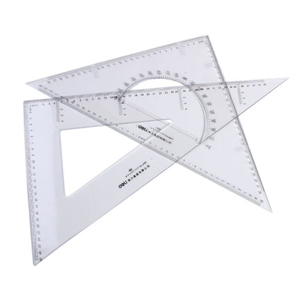 Deli 6445 Set Square 43 CM Two Sets Triangle Ruler. 
