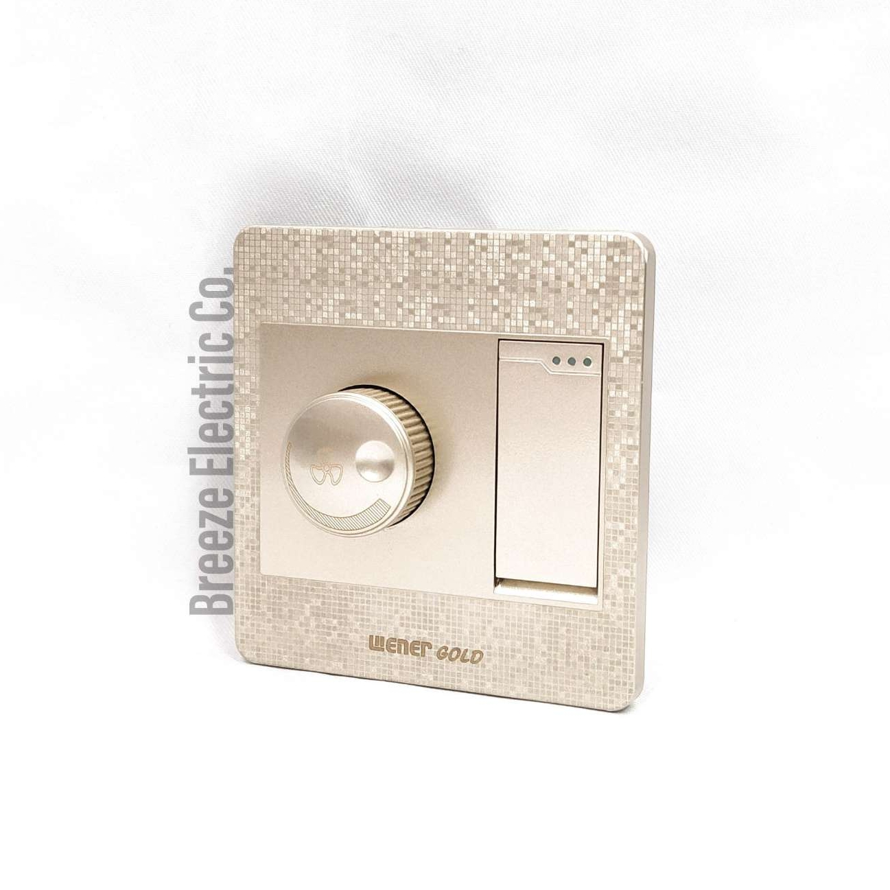 Wener Gang Switch Standard Value Pack: 4 Gang+ Fan Dimmer+13A 5 pin Multi Socket+3 gang Plastic Back Cover.. 