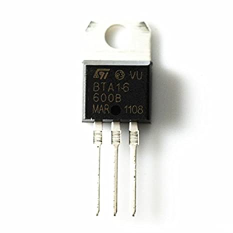 A CLASS BTA16 BTA16-600B 16A 600V TRIAC Thysitor 3 Pin Leads Bidirectional SCR Transistor THT Package TO-220 Transistors. 