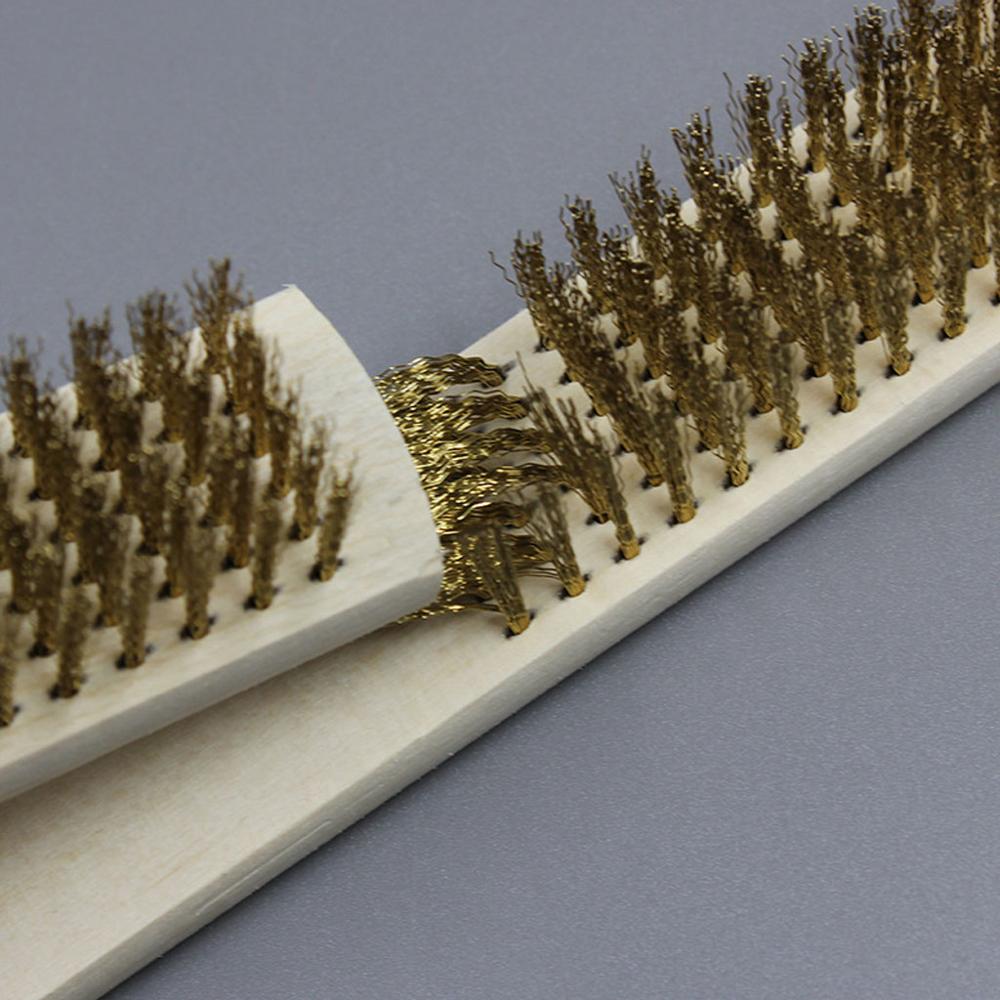 【VisioN Shop】Wire Briste Wood Handle Wire Scratch 208mm For Metal ing. 