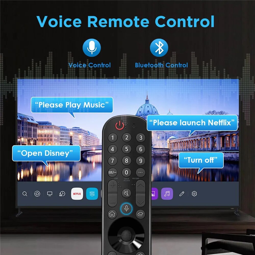 Voice Magic Remote Control for LG AN-MR22GA Smart TV 2021 2022 with Pointer Flying Mouse LED OLED UHD LCD QNED NanoCell 4K 8K. 