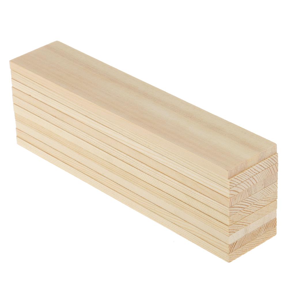 20pcs Smooth Unfinished Wood Pieces Rectangle Board for Modelling Material. 