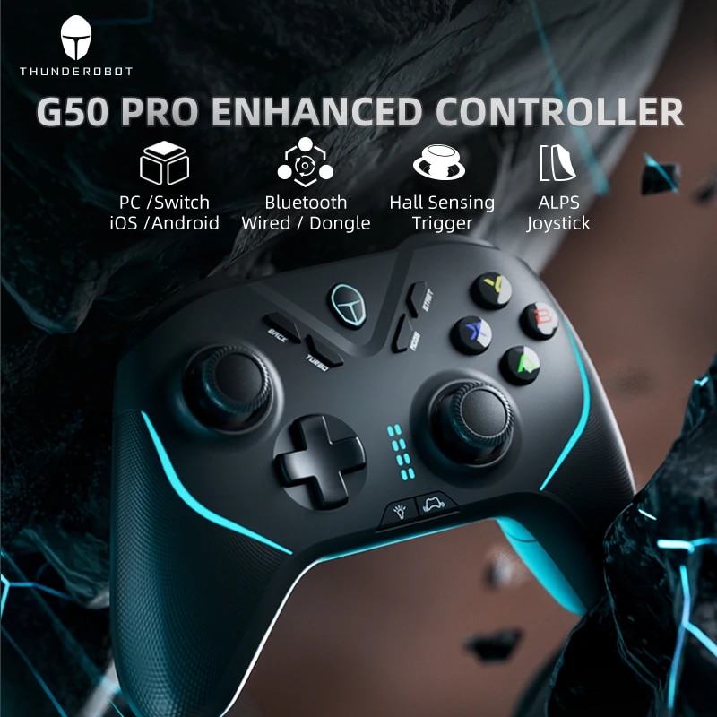 Thunderobot G50 Pro Game Controller For PC Buletooth Wireless Wired Vibration Gamepad Joystick for Nintendo Switch PC STEAM. 