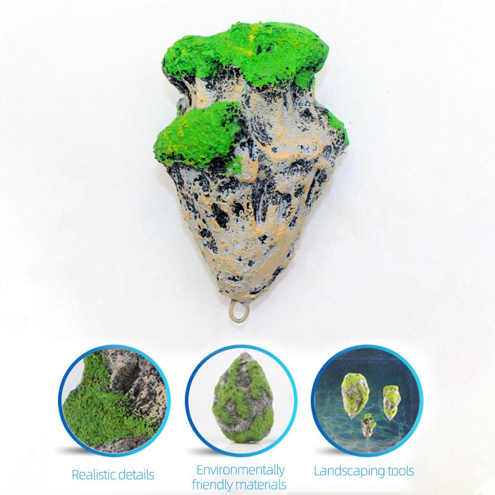 Artificial Floating Rock Aquarium Suspended Landscape Stone Pumice Fish Tank Decor. 