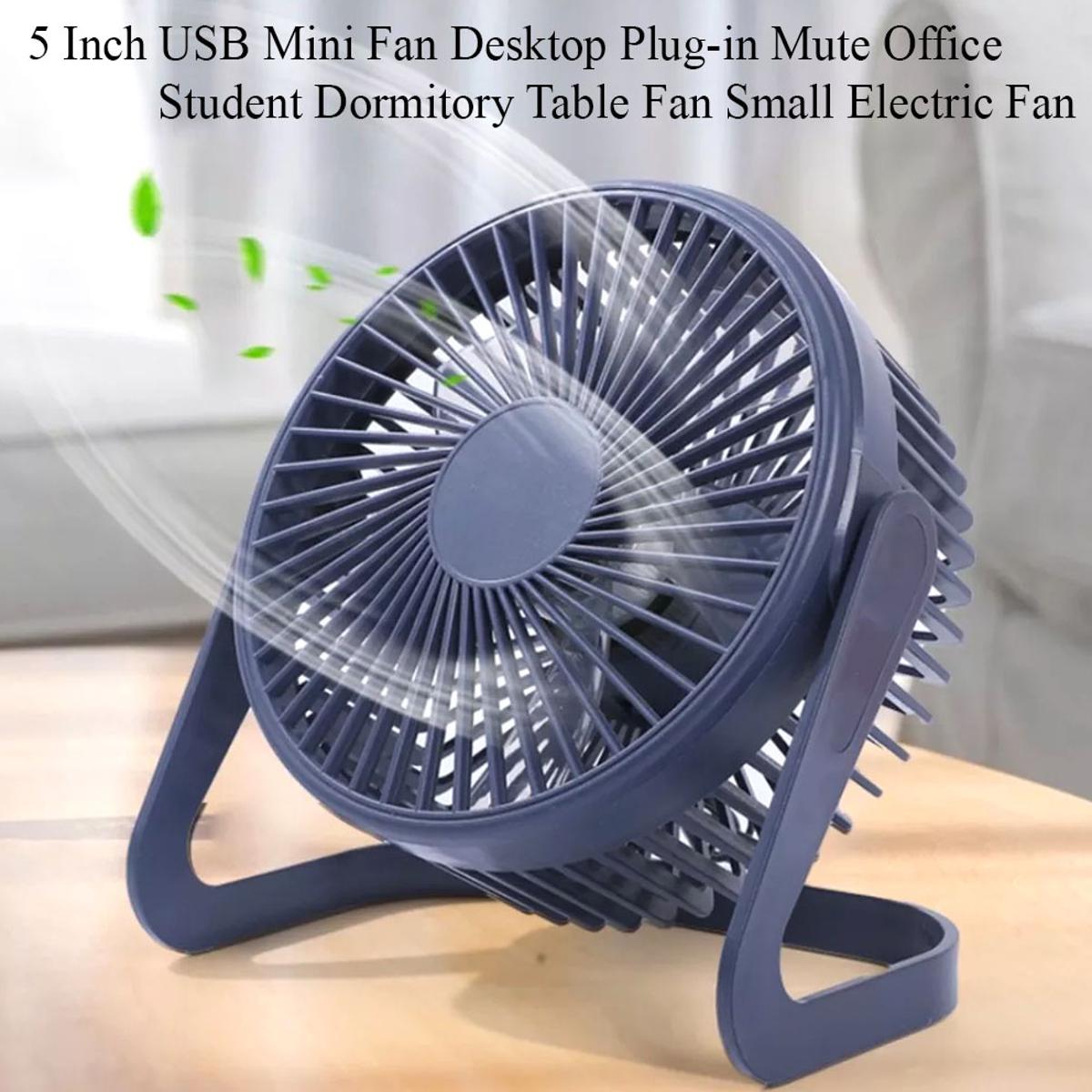 Vimite 5 Inch USB Mini Fan Desktop Plug-in Mute Office Student Dormitory Table Fan Small Electric Fan 310° Adjustment