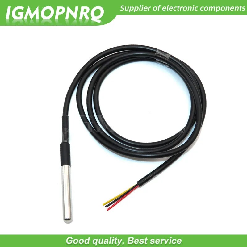 【DATA FROG Global MALL】ds18b20 waterproof meters temperature probe temperature sensor 1820 steel waterproof sensor