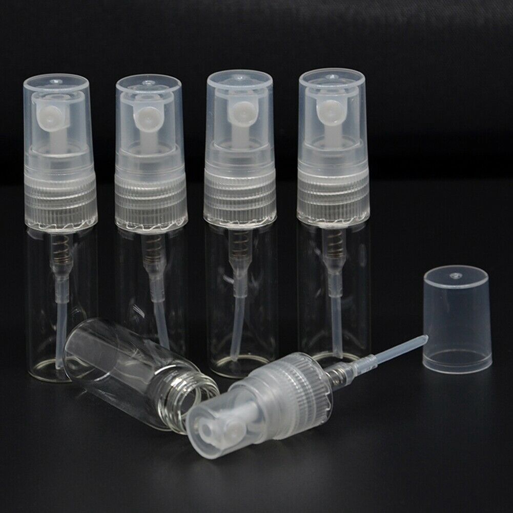 5Pcs 2/3/5/10ML Portable Mini Perfume Bottle Glass Empty Cosmetics Bottle Sample Test Tube Bottle Thin Glass Vials. 