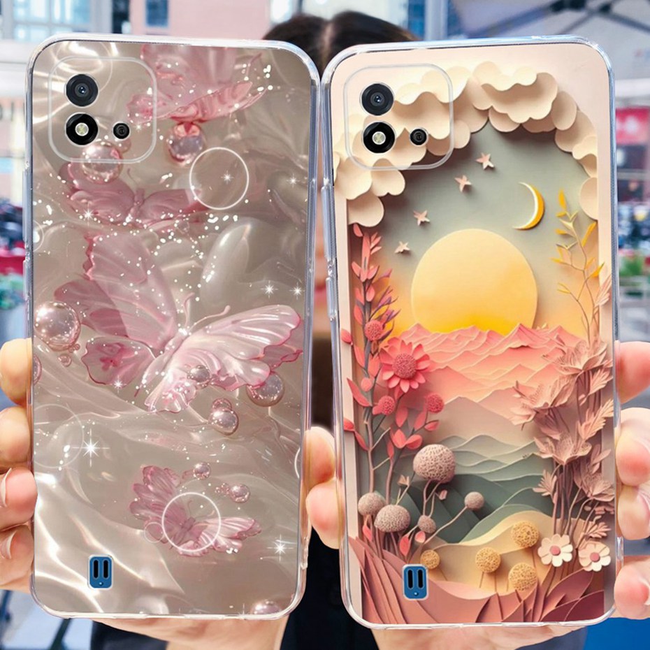 2024 Newest Lovely Case For Realme C11 2021 (RMX3231) / C11 2020 (RMX2185) Soft Silicone TPU Cover For RealmeC11 C 11 Phone Case. 