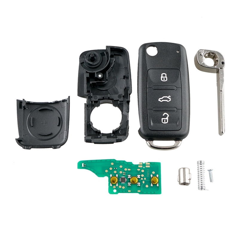 【Alizeker Mall】3 Buttons Remote Key Fit VW/ Caddy Golf Beetle  Up Touran 5K0837202AD 837 202 AD. 