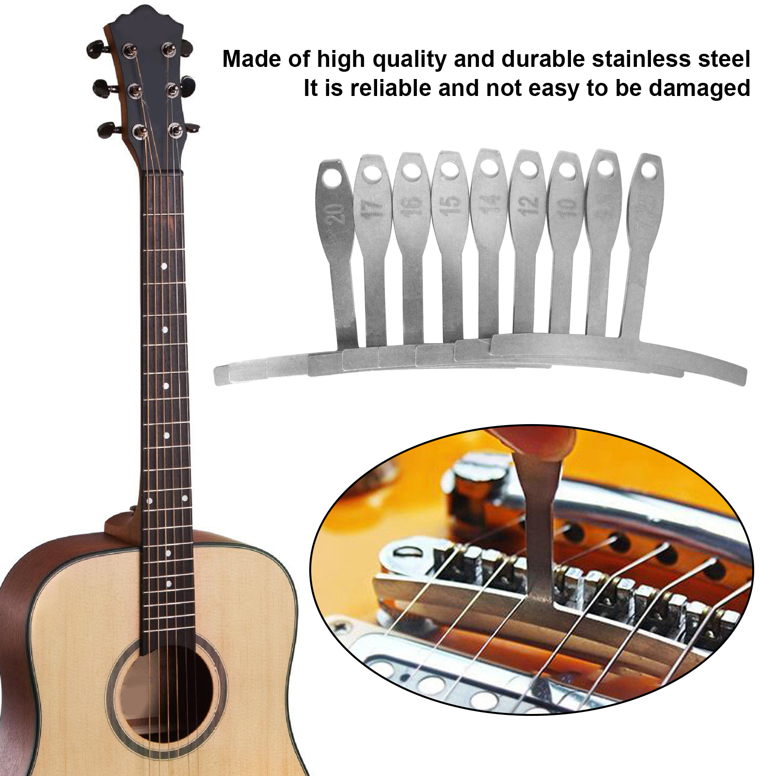 Guitar Radius Ruler Anti-rust Electric Bass Guitar Radius Ruler. 