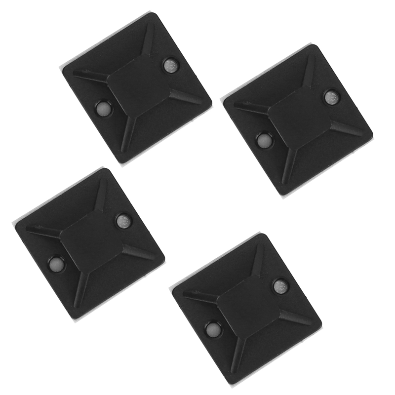 500 Pcs Self Adhesive Cable Tie Mount Base Holder 20 x 20 x 6mm