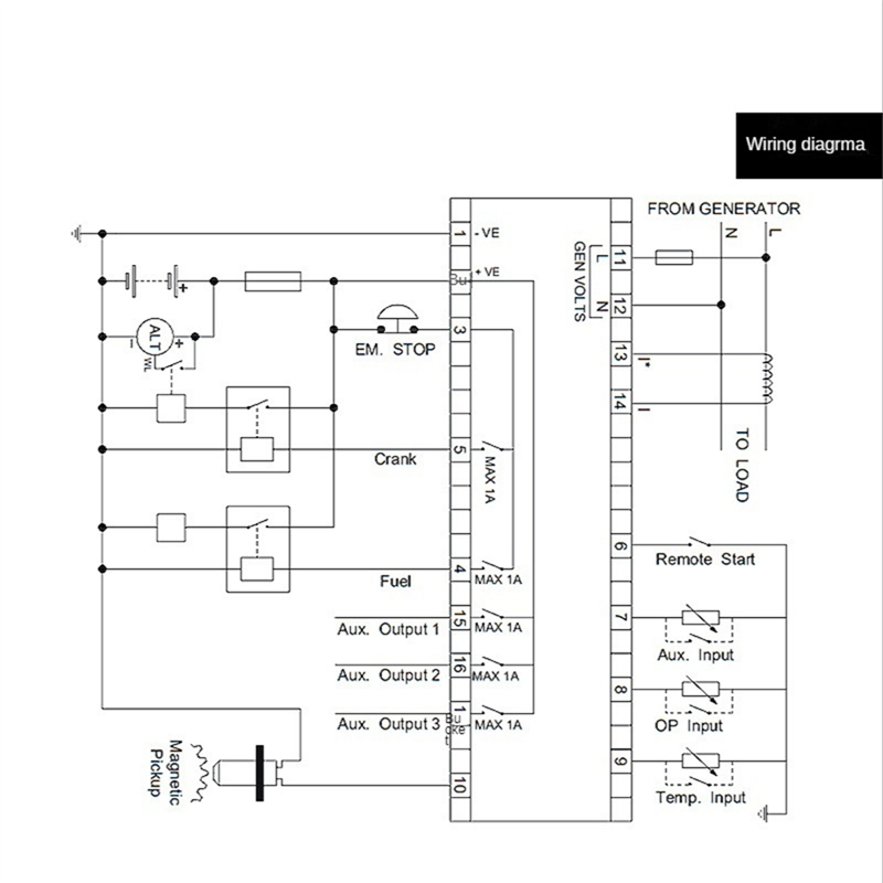 MEBAY 1 PCS DC30D Generator Controller Board Panel Small Diesel Genset Control Module ABS. 
