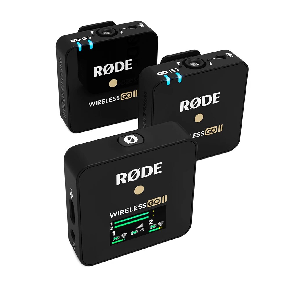 Rode Wireless Go II GO2 Wireless Lavalier Dual Channel Mic RX 2TX Transmission Microphone Accessories for Phone DSLR Cameras. 