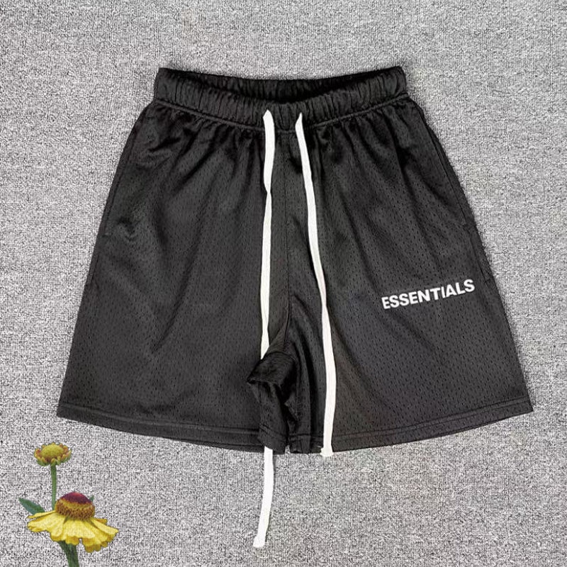 Men LEE FOG Essentials Shorts Summer Loose Casual High Quality Breathable Mesh Fabric ESSENTIALS Short Pants