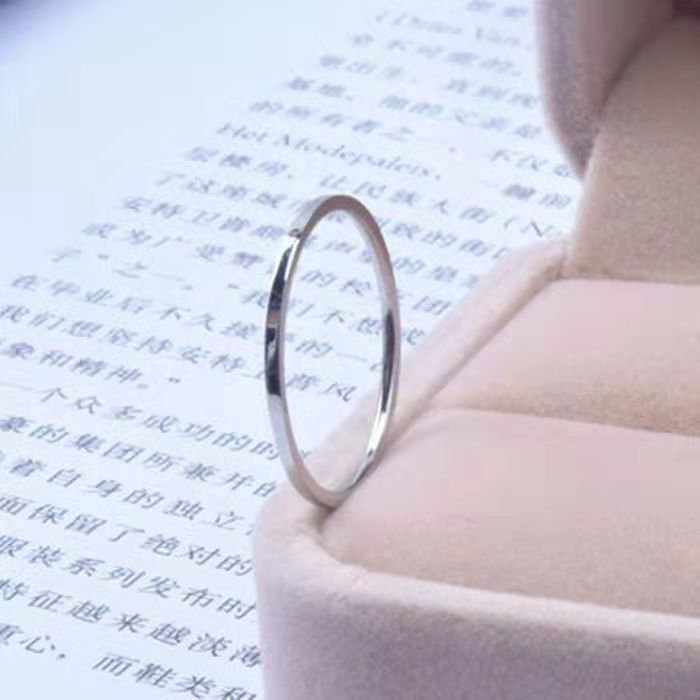 Slim Simple Bracelet Glossy Ring Simple Fashion All-Matching Internet Celebrity ins Cold Style Niche Fine Circle Ring Female