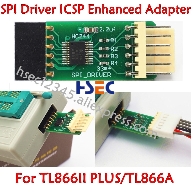 【Mary DAI Store】New SPI DRIVER, ICSP Adapter for XGecu TL866II Minipro TL866A programmer SPI in Circuit Programming adapter. 