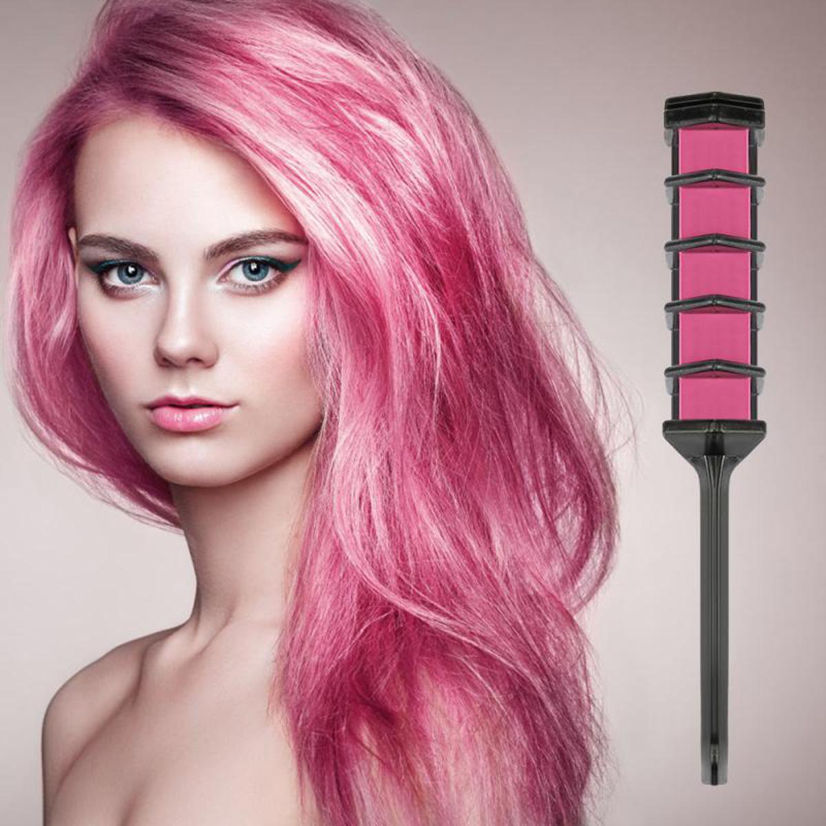 【DM bag factory Store】6 Colors Hair Dye Comb Temporary Hair Chalk Color Combs Dye Salon Kits Hairs Dyeing Styling Tools