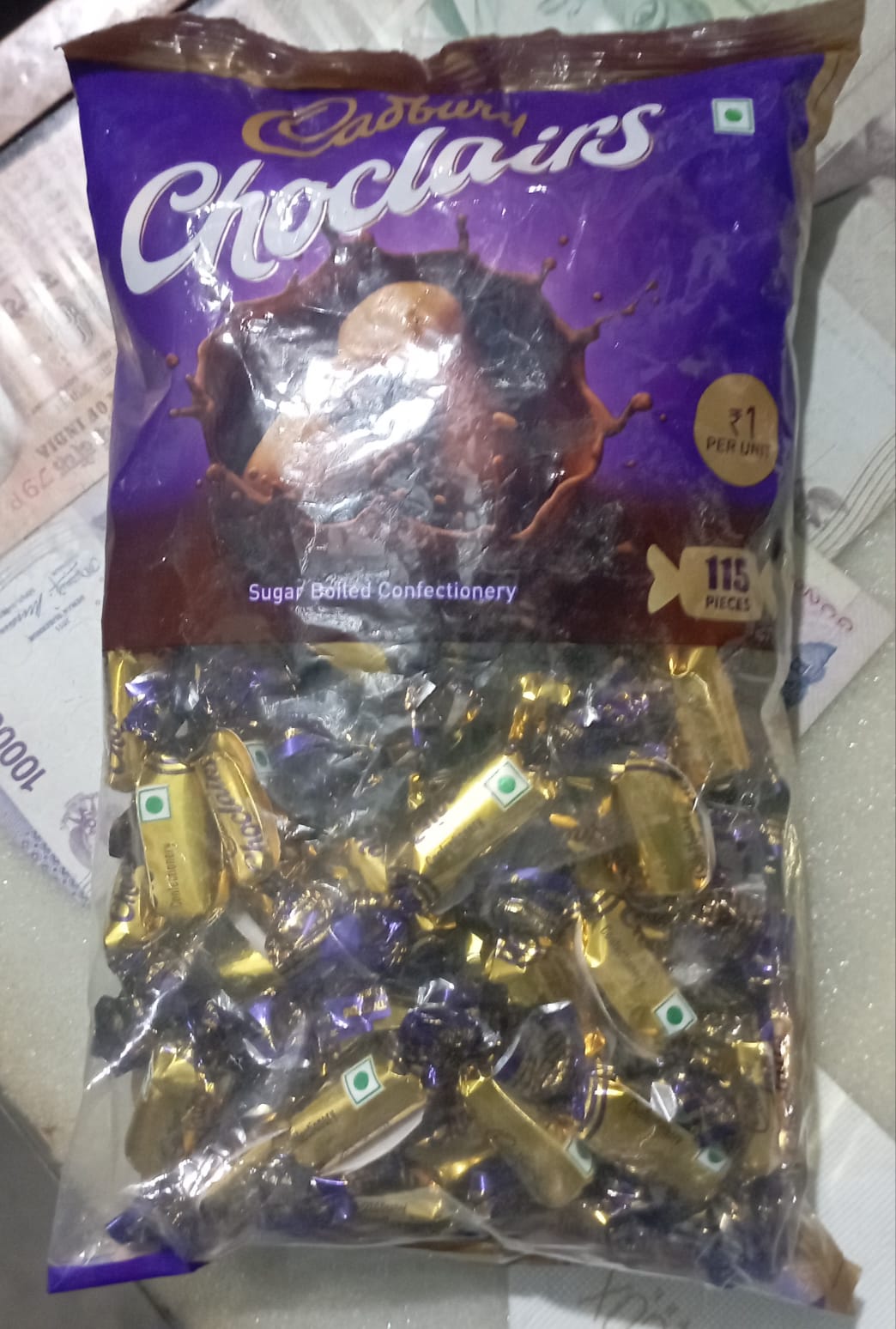 Eclair Choclairs Toffee Chocolate - 115 Piece India (4Pack Combo). 